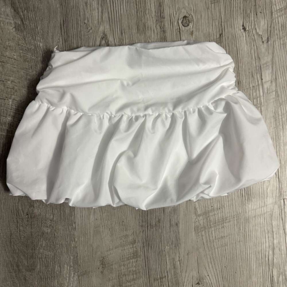 White Ruffled Womens Skirt - Picture 2 of 4